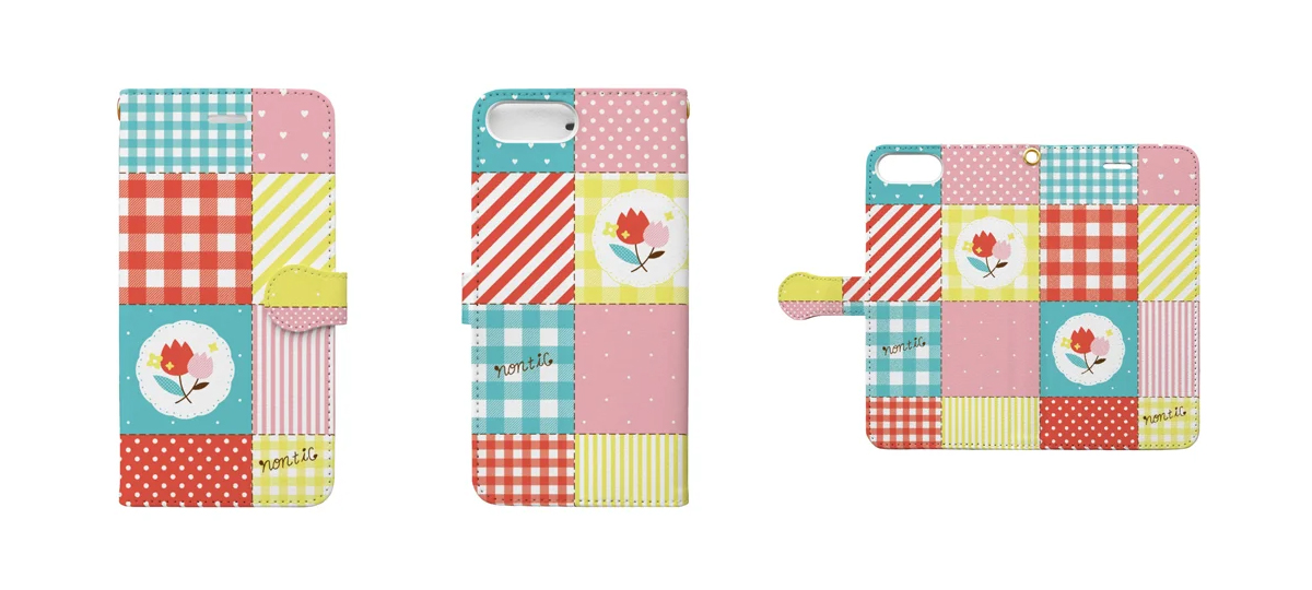 nontic（ノンティック）カラフルパッチワーク スマホケース